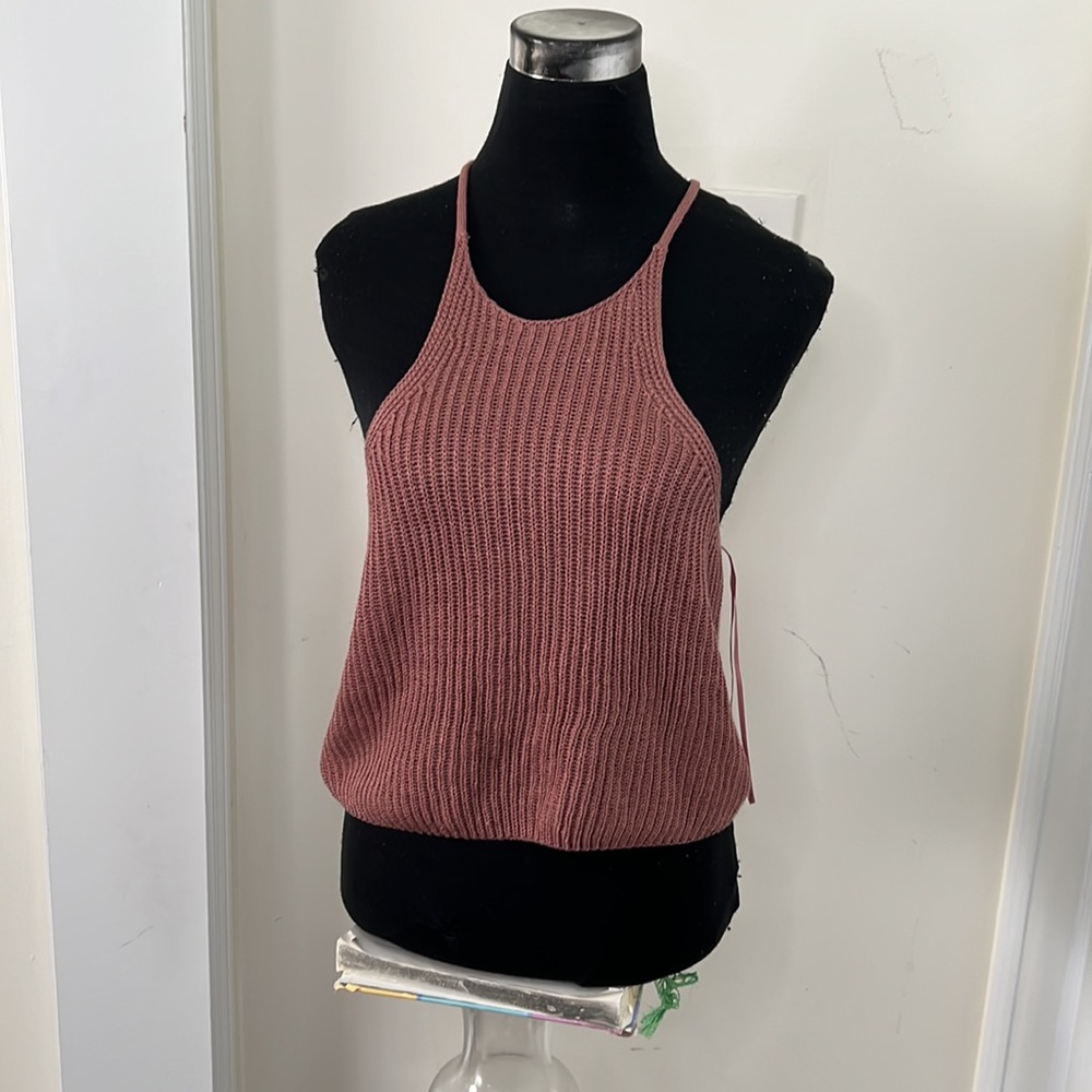 Love Tree Crochet Rib Racerback Tank Top Size Large - Picture 11 of 11